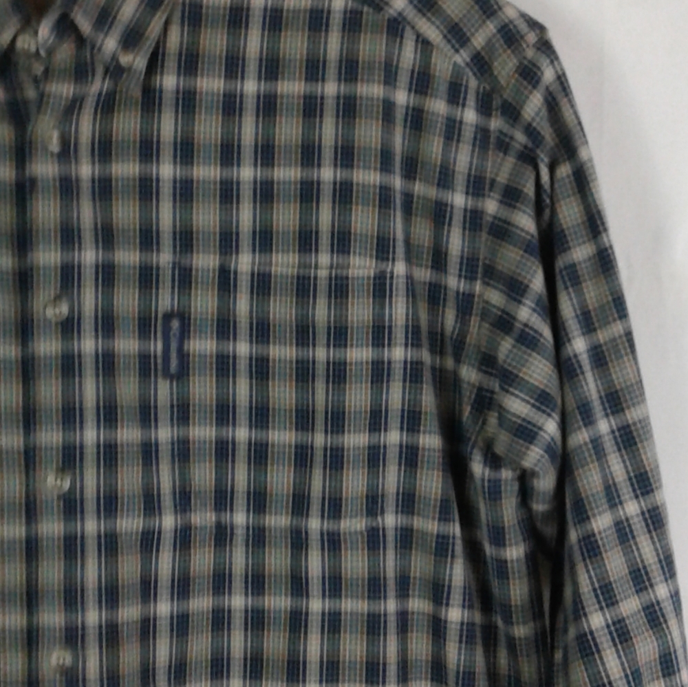 Columbia plaid long sleeve Button Up shirt men size Xl Gray/Blue - Picture 3 of 4